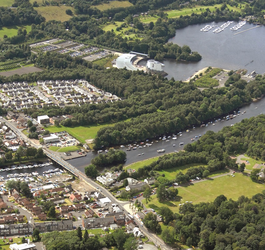 Aerial view of Balloch