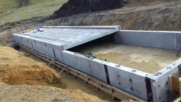 Precast Concrete panel tank system