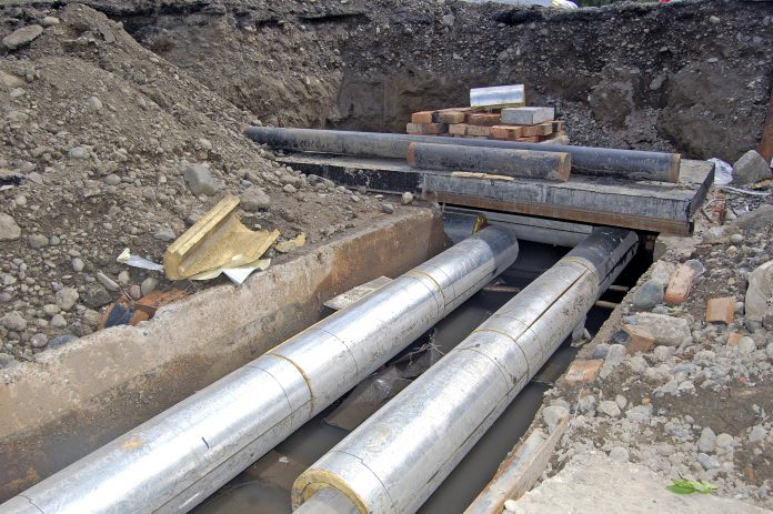 underground pipe network, roadworks,