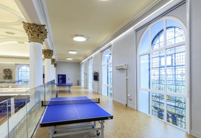 Glazing at church renovation