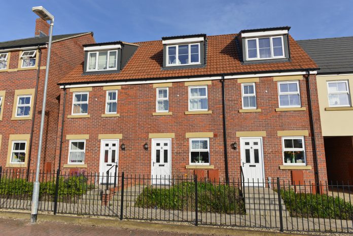 View of Terraced Houses on a Typical English Residential Estate Affordable homes