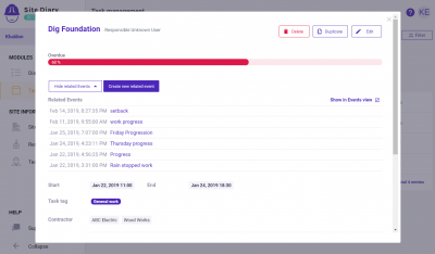 Site Diary app - Script & Go