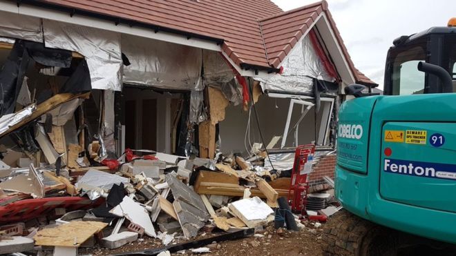 Man imprisoned for digger rampage on new homes cc Hertfordshire Constabluarly Daniel Neagu,