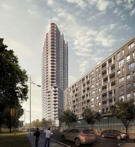 Tottenham Hale tower, façade, Staticus,