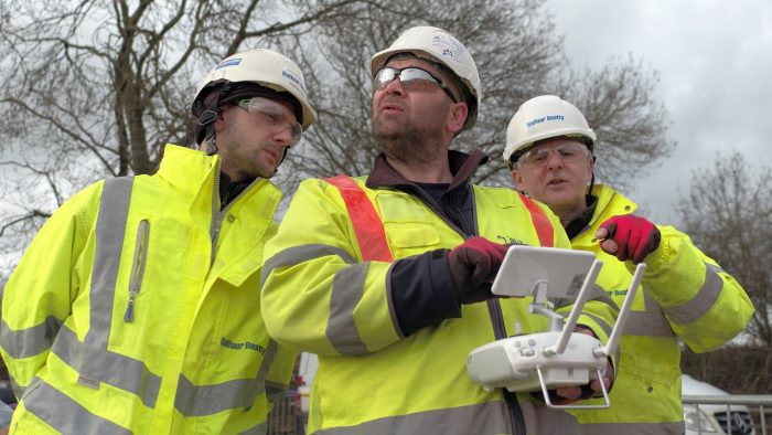 Smart motorway, balfour beatty, Heliguy, drones,