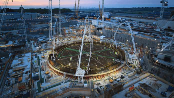 Hinkley Point C, concrete pour,