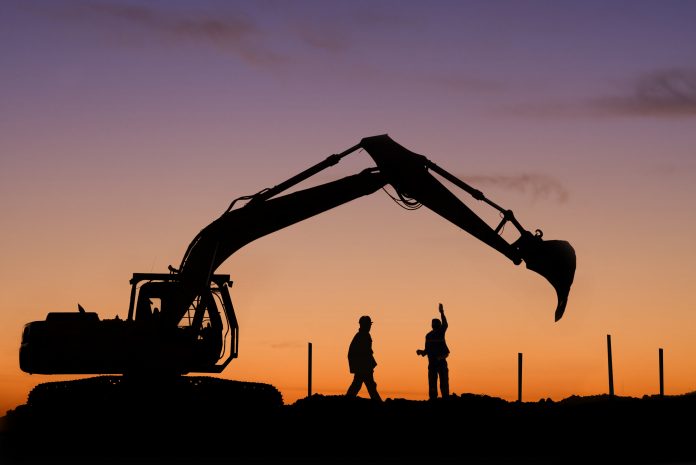 Excavator sales, construction industry