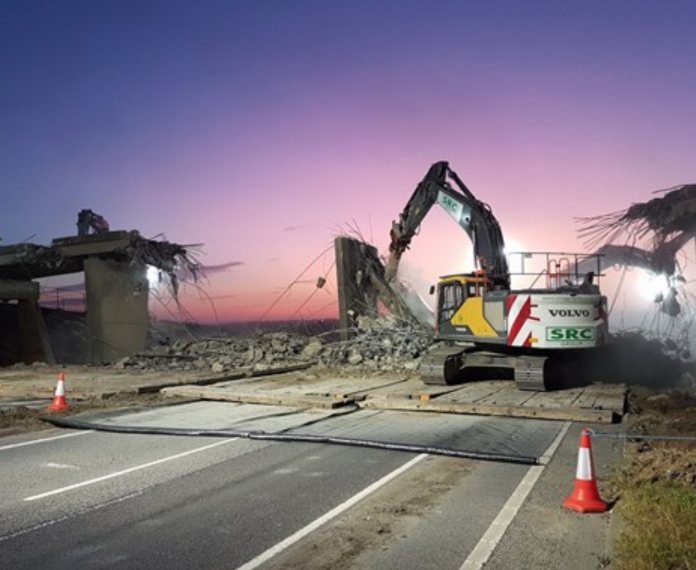 a13 road, kier, demolition