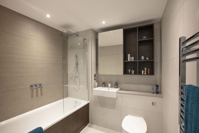 steel-framed bathrooms pods,