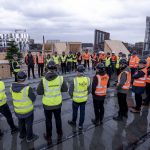 Tree topping out ceremony held at modular homes in Manchester 1