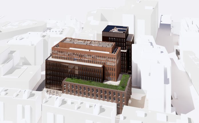 Sumner St - Aerial view DfMA, Digital Built Britain