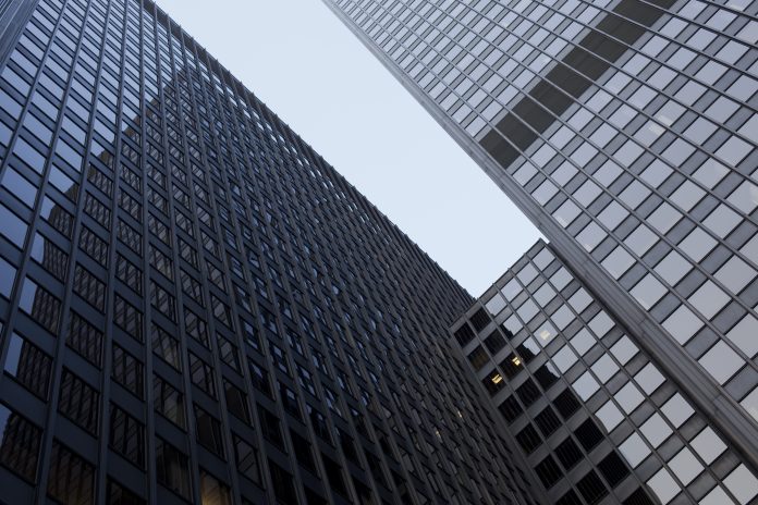 urban environment, tall buildings,