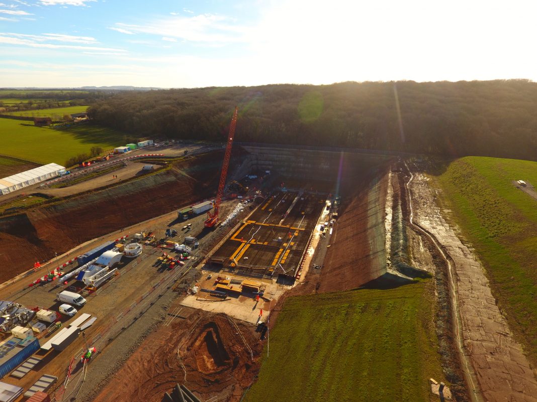 HS2 construction site prepares to launch tunnel boring machine
