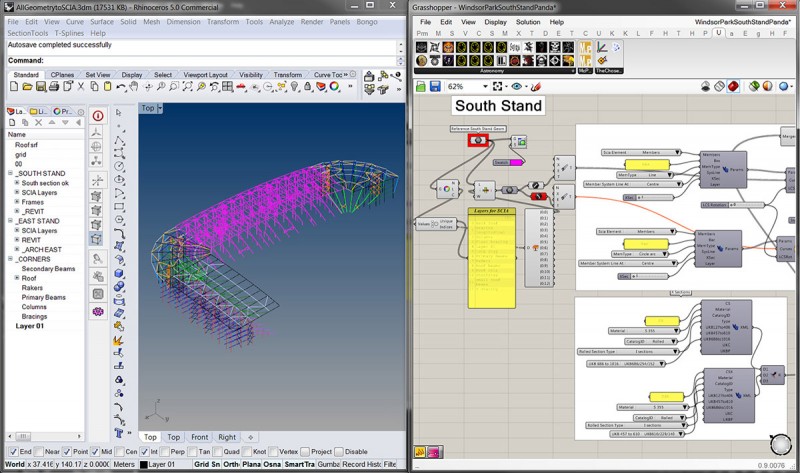 structural analysis software, national football stadium at windsor park,