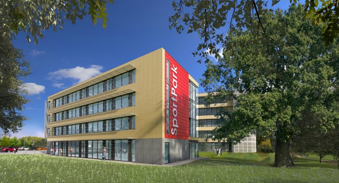 SportPark Pavilion 4 at Loughborough University photo credit David Morley Architects 742-DMA-P4-Cgi-C2-211012 - smaller