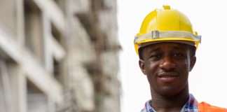 Black men in construction