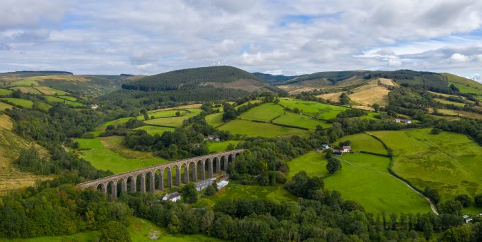 Aerial,View,Of,Cynghordy,In,Carmarthenshire,,Dyfed,,Wales,,Uk,- Blockchain innovation developed in Wales may be the answer on how to cut costs in the rail industry