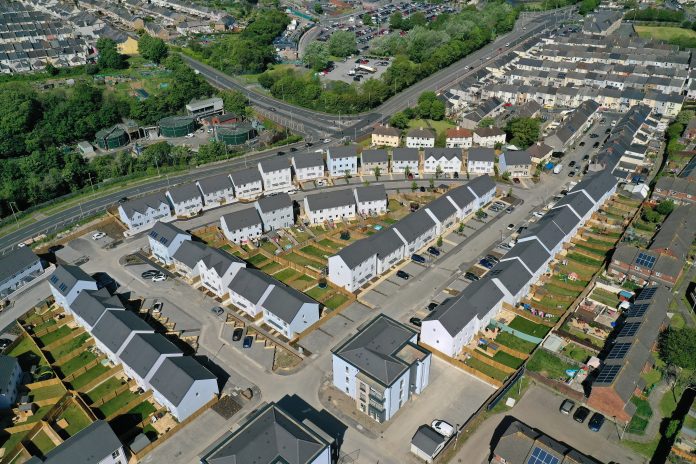 Overhead image of neighbourhood