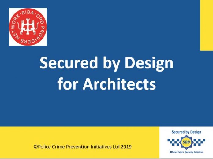 RIBA approved CPD training by secured by design - logo