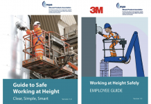 Guide to Safe Working at Height handbook cover and Working at Height Safely - Employee Guide cover