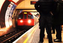 Stock image of London Underground Tube station