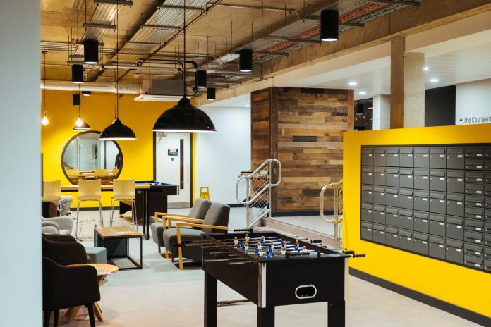 Riverside development interior