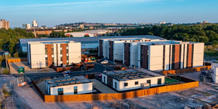 Beattie Passive has completed the UK’s first large-scale relocatable volumetric modular net zero housing development, for homeless families in Cardiff