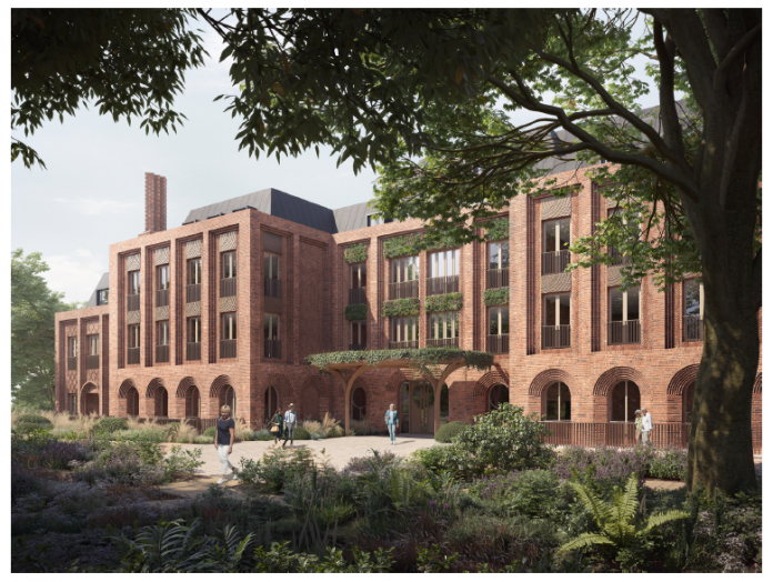 CGI image of later living residence in Hampstead Heath delivered by Wates Construction for Riverstone