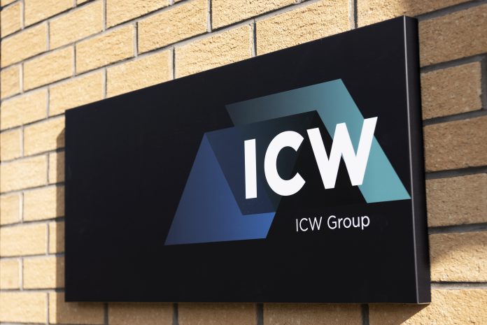 ICW group logo on building
