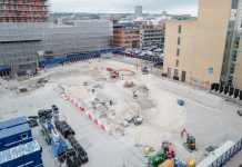 New urban park in Sheffield earns fulls marks from Considerate Constructors Scheme henry boot construction site of new urban park in sheffield
