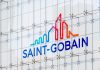 Logo on the tower housing the headquarters of the French company Saint-Gobain, located in the Paris-La Defense business district