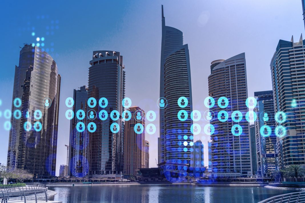 Image of digital city landscape