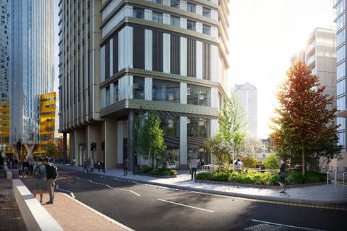 design image of new modular built student accommodation in canary wharf