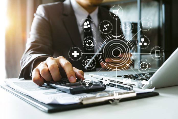 Businessman hand working digital marketing media on virtual screen, representative ofIn this article, Nick Nieder, director of project management, Deltek explains to PBC Today about productivity in the AEC industry, and how construction can remain resilient during times of economic disruption