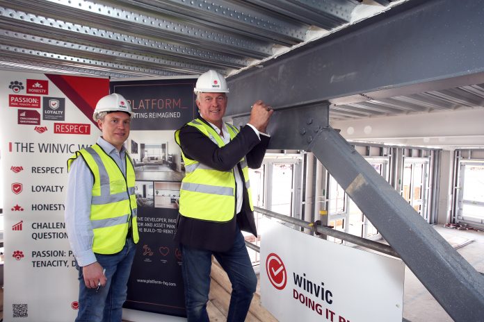PLATFORM_ Sheffield, a 335-apartment build-to-rent development, has celebrated topping out and the completion of the first show apartment