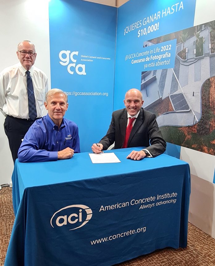 The American Concrete Institute (ACI) and the Global Cement and Concrete Association (GCCA) have formalised their collaboration to develop concrete sustainability