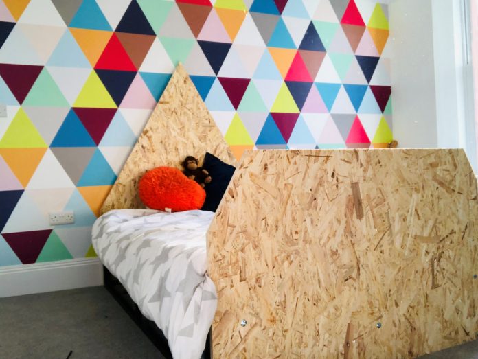 Bed frame designed using SterlingOSB Zero