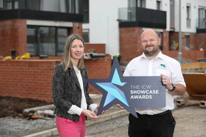 Pictured launching the ICW Showcase Awards are Karen McDermott, Group Marketing Manager at ICW Group, and Philip Quinn, Director of Surveying Services