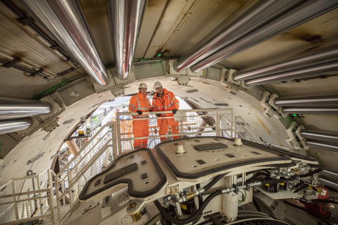 ‘Caroline’ has begun her journey from West Ruislip to Greenford, as the second giant tunnel boring machine under London to begin tunnelling this month