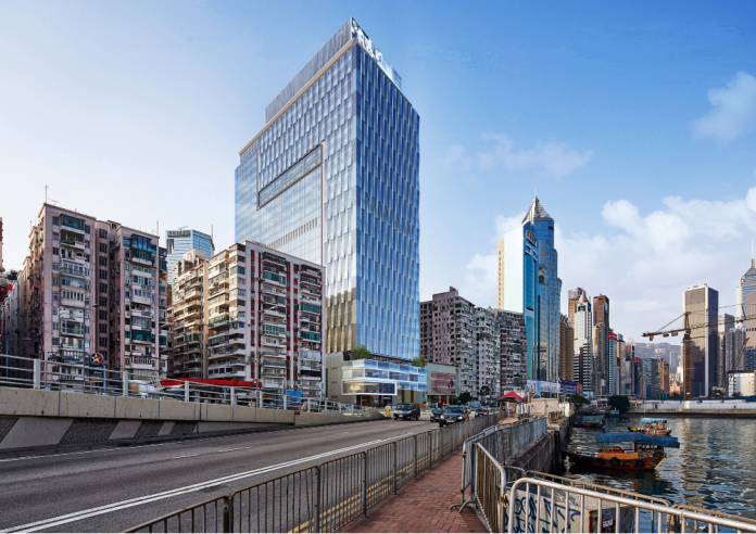 A cg model of the Hong Kong office building development at Causeway Bay