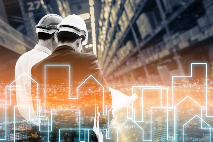 engineer and business man meeting and checking site outdoor business concept engineer and business man meeting and checking site outdoor business concept