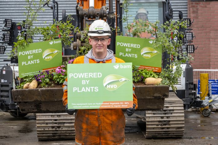 BAM has confirmed that it will commit to HVO fuels as a a key part of its decarbonising strategy, helping it to achieve net zero by 2026