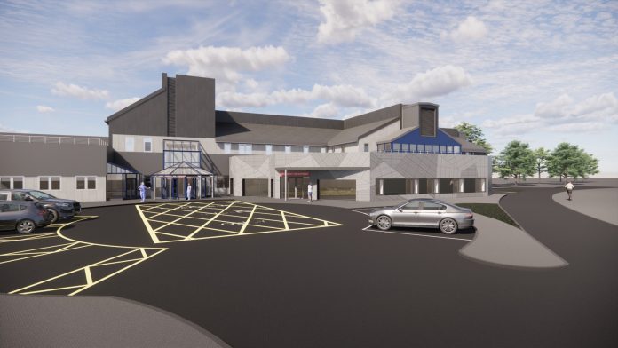 A cgi design of one of the NHS projects on the Isle of Wight at St Mary's Hospital