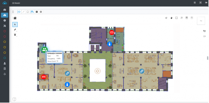 Data Twins of Commercial Spaces models human behavior and indoor circumstances to optimize space, energy usage, and operations.