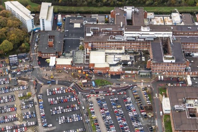 WIRRAL aerial Arrowe Park Urgent and Emergency Care facility