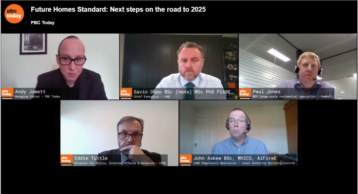 PBC Today Webinar: Future Homes Standard – Next steps on the road to 2025 Future Homes Standard PBC Today Webinar speakers