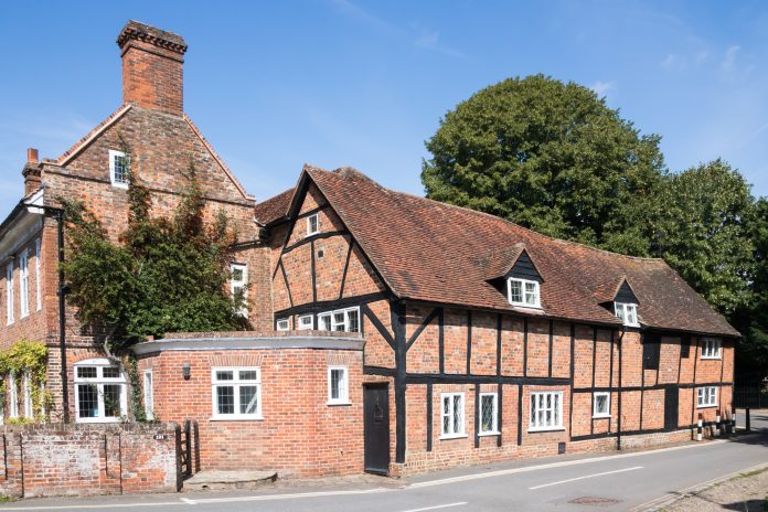 Typical grade II listed buildings in Amersham, Buckinghamshire, England