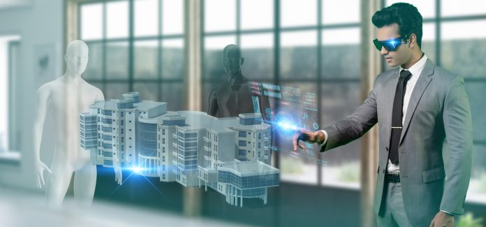 Can digital twins help decarbonise the built environment? new normal Futuristic Technology in smart automation industrial concept using artificial intelligence, machine learning, digital twin, 5g, big data, iot, augmented mixed virtual rality, ar, vr,robot