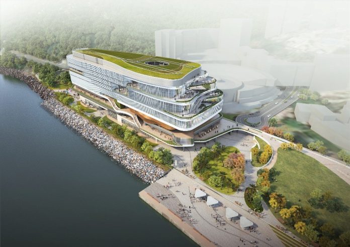 Hong Kong Cyberport construction contract worth £378m sticks with Balfour Beatty JV CGI render of the new development after construction is complete at Cyberport, Hong Kong