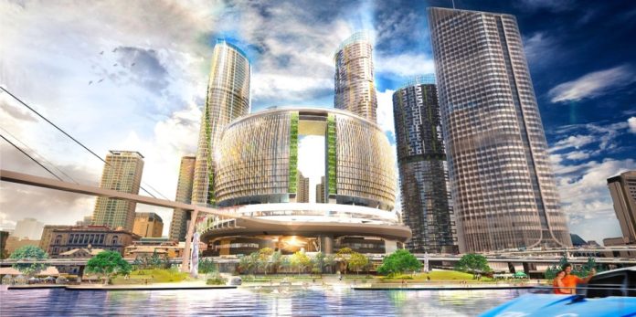 Exploring business development and digital engineering with DBM Vircon CGI image of Queens Wharf representing digital engineering